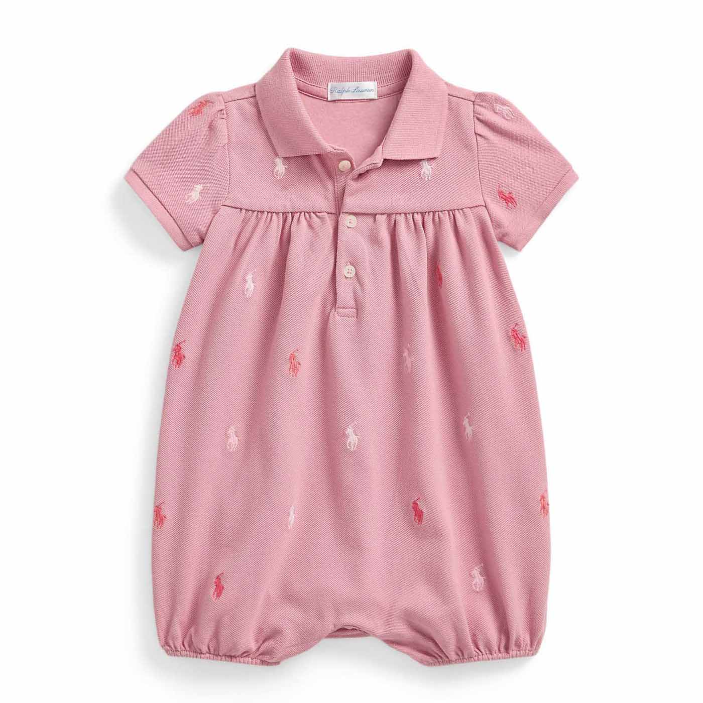 Ralph Lauren Polo Pony Mesh Polo Bubble Shortall 3M-24M